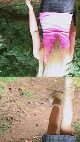 Blonde Hot MILF Loves to Suck off Strangers in the Woods