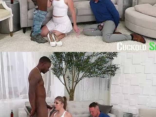 CUCKOLD SESSIONS - Golden-haired Jill Taylor Cucks Stepdad with BBC Whilst Mamas Away