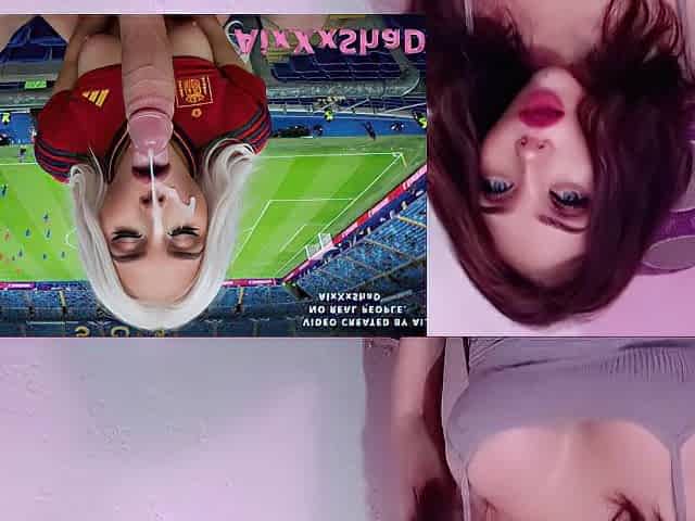 That guy gets the sexy blond in the stadium - AI generated by "Ai xxx Shad" channel