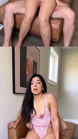 Amateur brunette doggystyle fucks a big cock