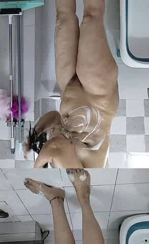 Indian Stepmom Shower Striptease