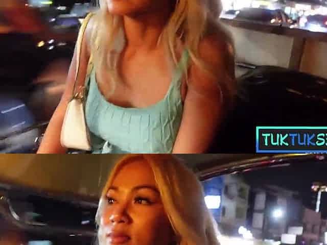 HAWT golden-haired Thai mother I'd like to fuck amateur taken for a ride in a TukTuk and greater amount