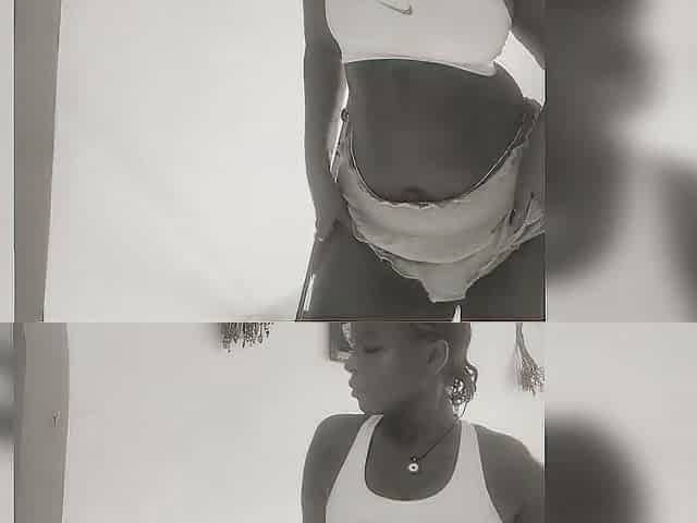 Curvy Angel Dancing Alone at Home (B&W)