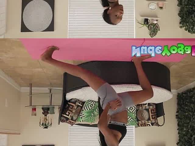 Curvy Black Mila Mars Hawt In nature's garb Yoga and Masturbation