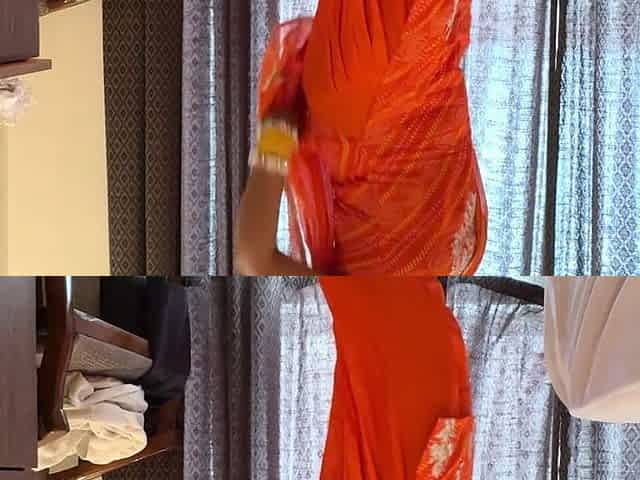 Round & Brown Ass Bhabhi Serving Her Thick Pussy with Breakfast