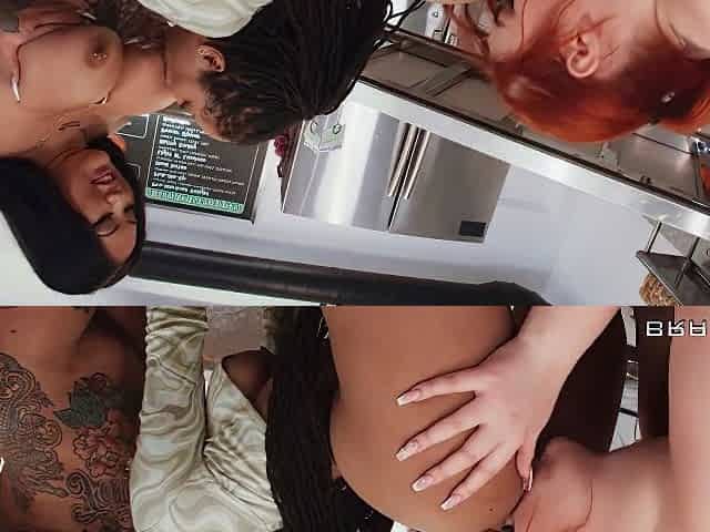 / - Kira Noir, Abigaiil Morris, Connie Perignon Fast Food Fight & Fuck