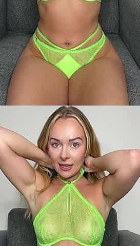 Green Lingerie Glass Dildo