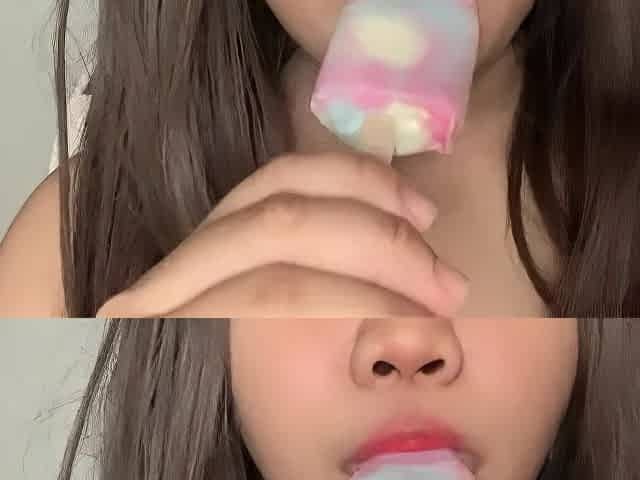 Oriental Cutie Sucking Ice Cream ASMR