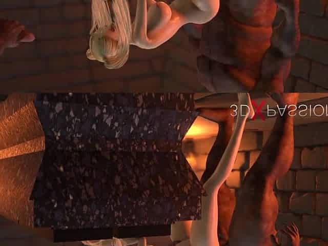 Cold-blooded orcs screw 18 pleasing teen cutie in darkness dungeon