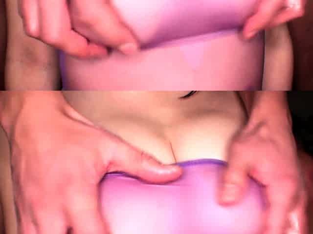Horny japanese played on her hairy pussy and big boobs