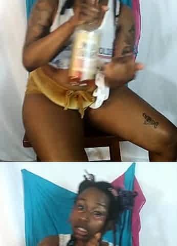 Thicc Ebony w/Fat Jiggly Ass and Tits Strips Down for Solo
