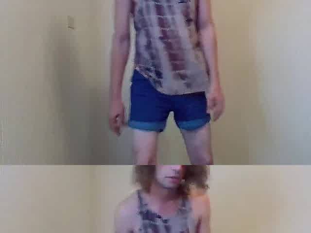 Goofy Cute Transgirl Stripping Jokingly Playfully
