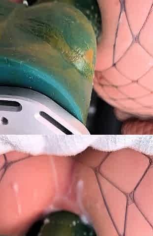 Big assed anal booty fetish slut toyed deep in her ass