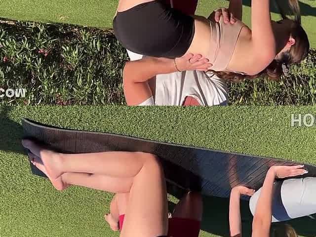Busty Fucks Her Yoga Instructor With Hello Limoon And Li Moon