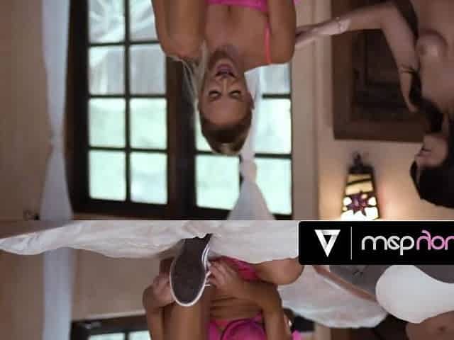 Breasty Gabbie Carter and Hawt Eliza Ibarra Have a Wicked Raunchy Pillow Fight with Emma Hix