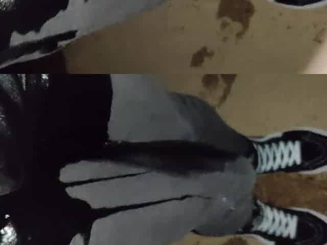 Pissing Slim Jeans and Brand Fresh Vans Sk8 Sneakers