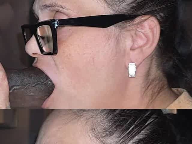 Stepmom with Glasses Serves Her Master Trotzilla's Black Cock