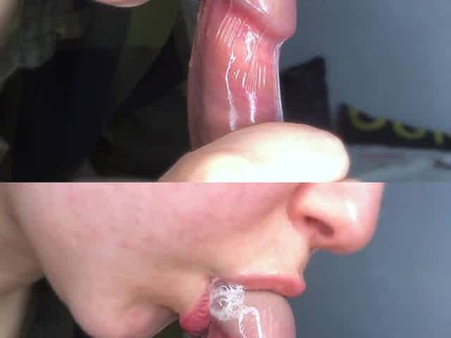 Swallowing Cum From Condom