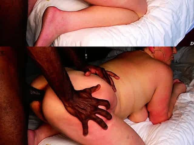 Interracial anal fucking a mature whore in doggystyle