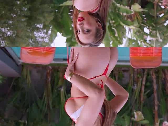 Big ass Latina MILF exposing hot body