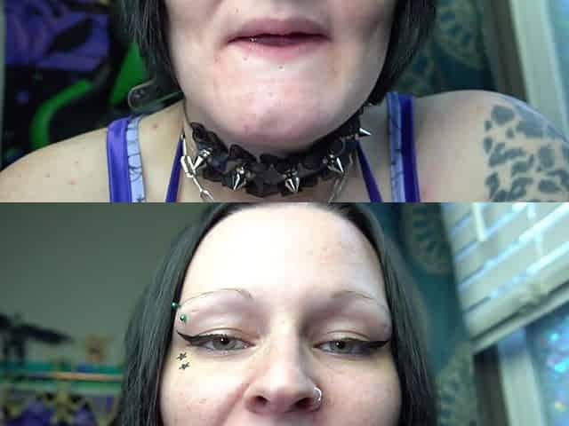 Big Tit Goth Slut Lets You Enjoy Their Dentures and Gums JOI