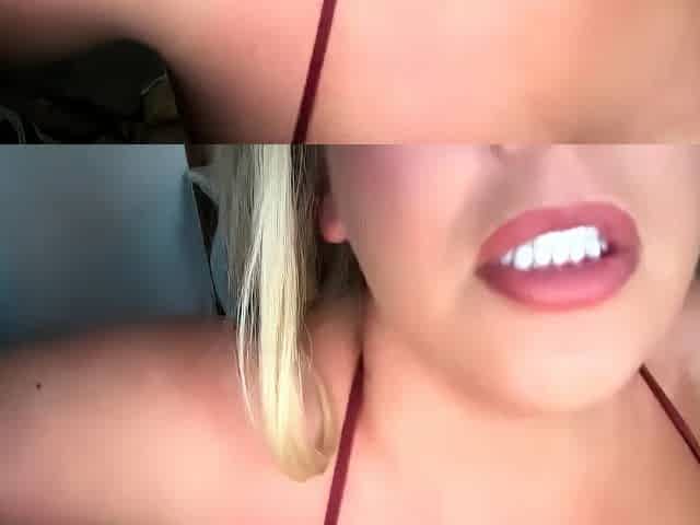 Horny big boobed fat chubby busty blonde