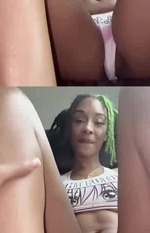 Hawt ebony baby eating cunt