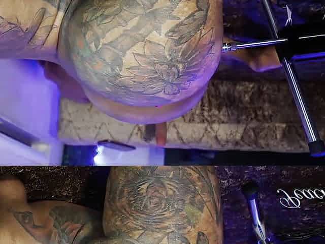sexy tattoo black large booty drilling machine