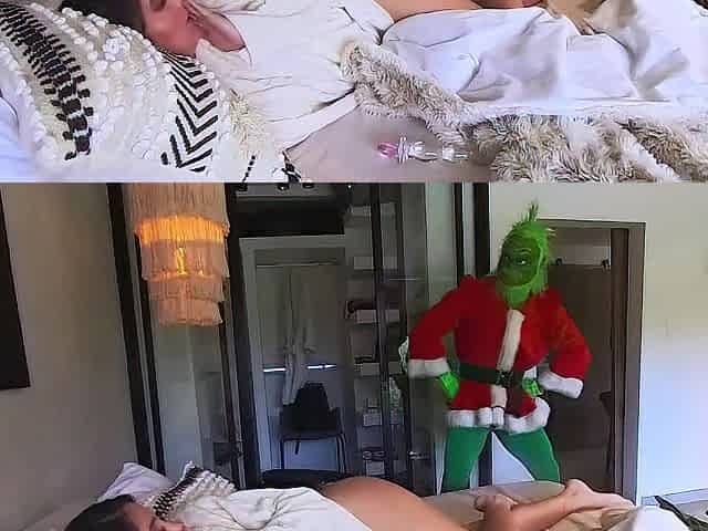 Colombian blond misbehaves on Christmas and the Grinch gives her 1ST ANAL BANG - Scarlet Benz