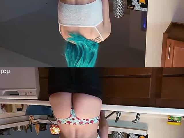 Bulma Whaletail Strap Butt: Sage Eldritch Washing the Dishes [Voyeur]