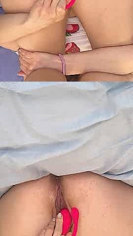 I masturbate and my boyfriend makes me cum with a countdown