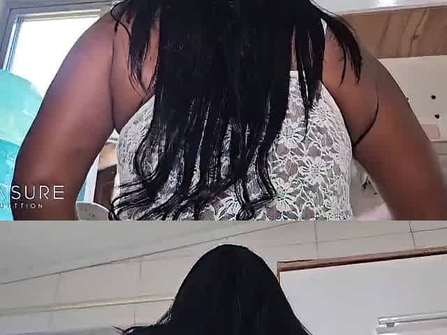 A sexy, curvy woman as the main course.