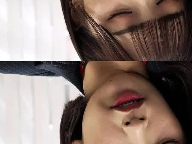 Hot Asian blak haired babe masturbation video