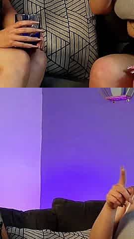 2 Latin Girls Eat Each Other's Big Tits at the End of the Podcast