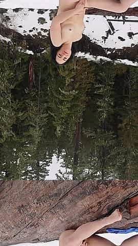 Full Video - Too Horny to Be Cold: Vanessa Cliff Masturbating in the Snowy Mountains - Cliff Media