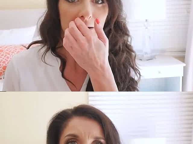 Brunette MILF with long hair taboo fuck