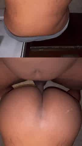 Thick Curvy Black Finds Her Self Bent Over Taking Backshots In The Centre Of Night