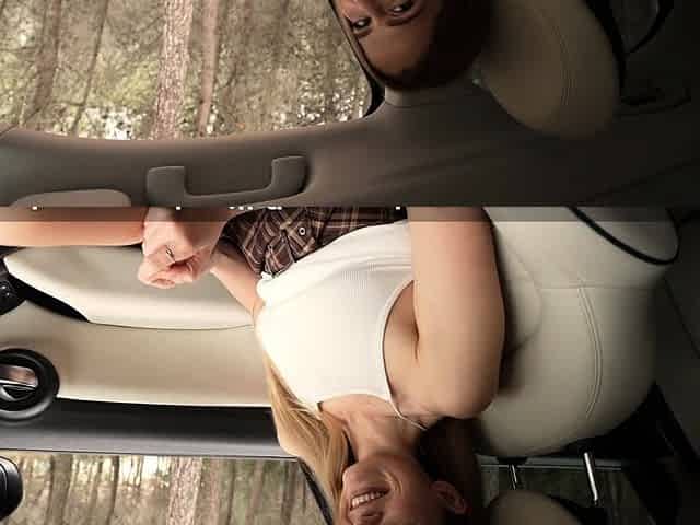 Passionate sex with the first random guy in his car after