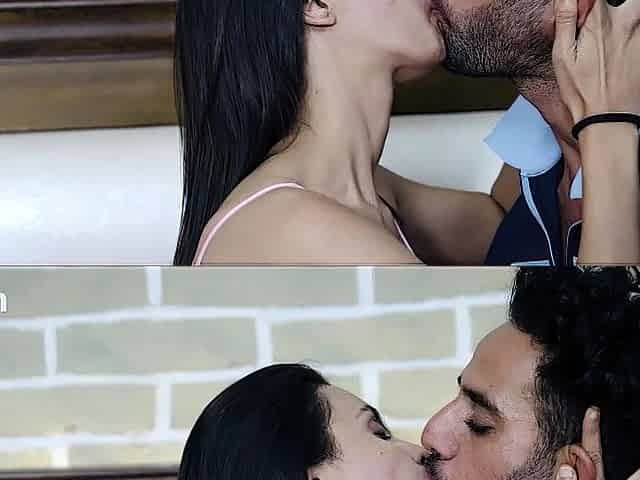 Cute brunette gives blowjob before hardcore fuckin