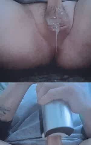 Pussy machine and sperm...