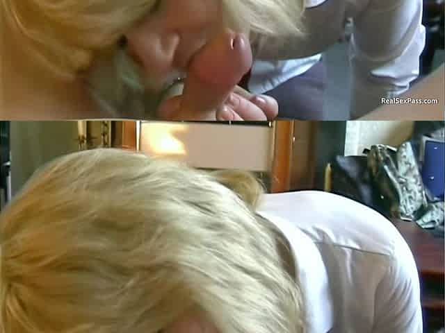 Real Amateur Housewife Sucks a Small Cock and Takes Cum in Her Mouth