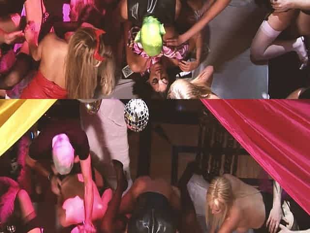 Lingerie&sex Scene-2 DP Orgy at a Costume Party with Beauties in Lingerie