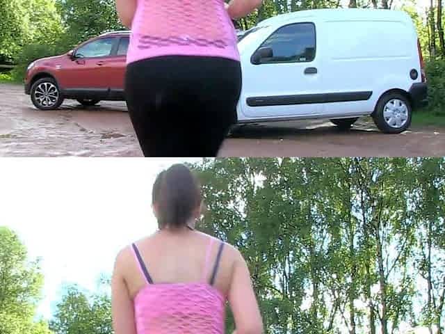 FFM Threesome Action Outdoors with Horny Babes