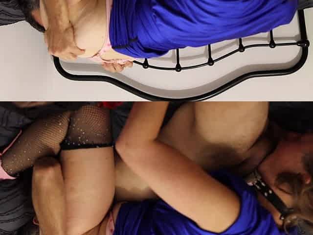 2555eo_03 - French Amateur, Clothed-sex, Satin Lingerie, Rimming, Blowjob, Cumshot