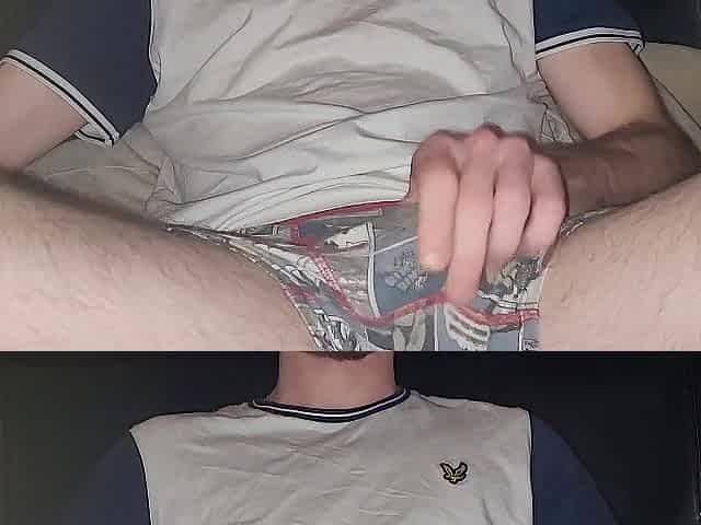Stud gets sexually excited whilst smokin' so strokes him and gets nude