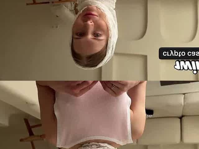 Blonde luxury girl Jia Lissa cousin Alexa Martens got jizz on tits, missionary style. Cumshot, porno, filthy girl.
