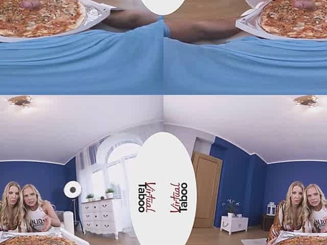 Georgie Lyall, Vinna Reed VR Porn: Cousin Brings Pizza And Dick - VirtualTaboo
