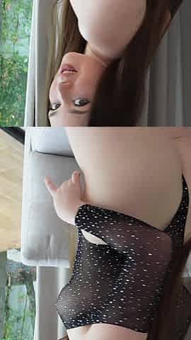 Sexy Bodysuit Tease: Close-up Dildo Play & Orgasm