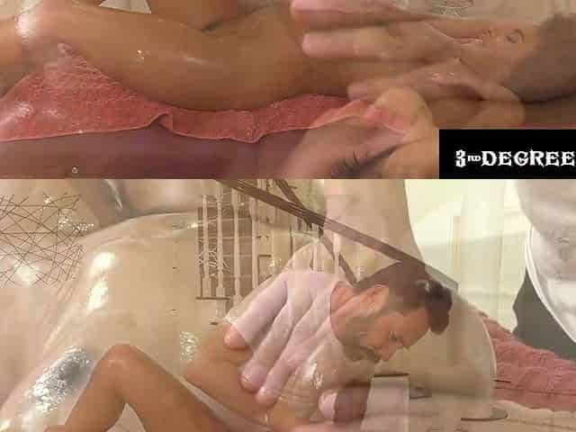 3rdDegreeFilms - Marvelous Brunette hair Playgirl Has Her Large Bazookas Oiled & Banged