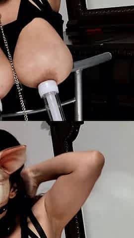 Milking Piggys Huge Tits